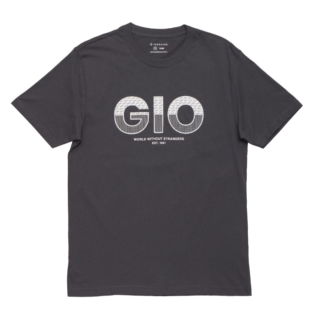 GIORDANO Men's Printed Tee (01093242) - 02 - Iron Gate