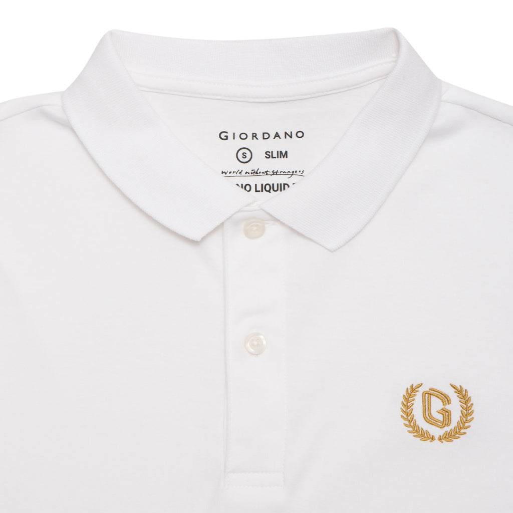 GIORDANO Men's Liquid Touch Polo (01012291) - 94 - Signature White