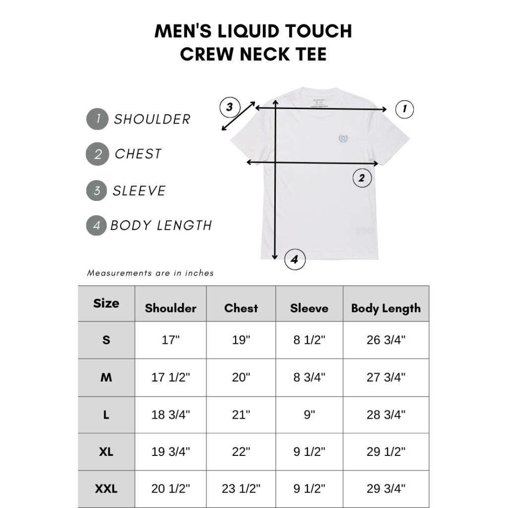 Men's Liquid Touch Crew Neck Tee (01023802) - 19 - Signature Black