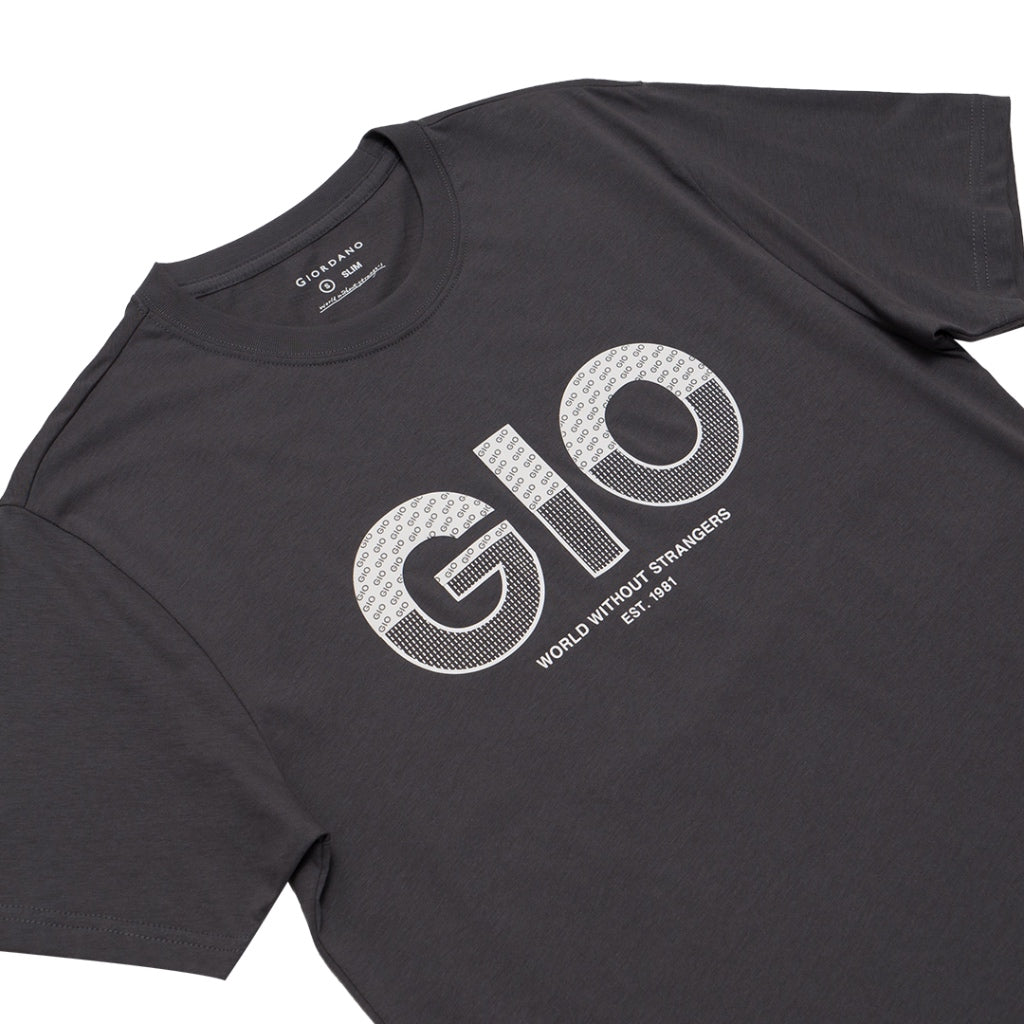 GIORDANO Men's Printed Tee (01093242) - 02 - Iron Gate