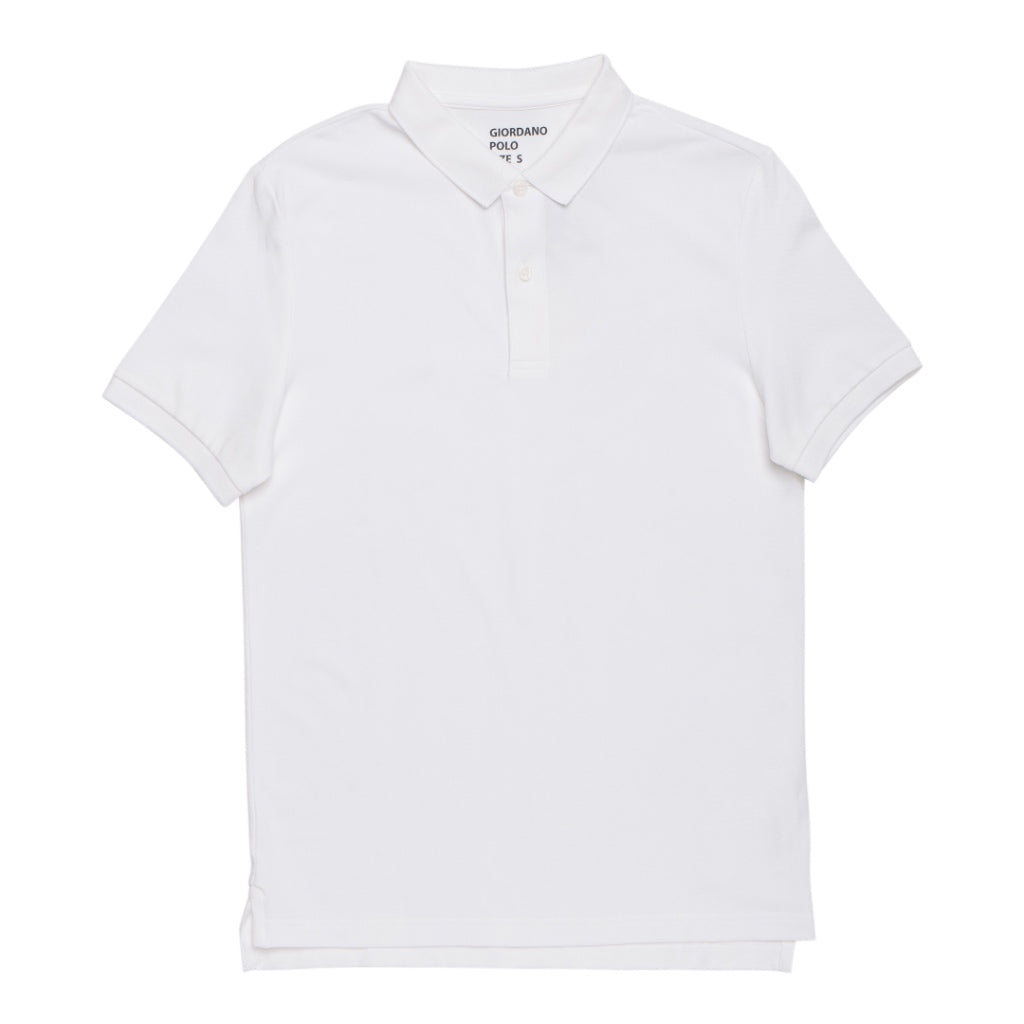 Men's Solid Polo (01012018) - 09 - Signature White