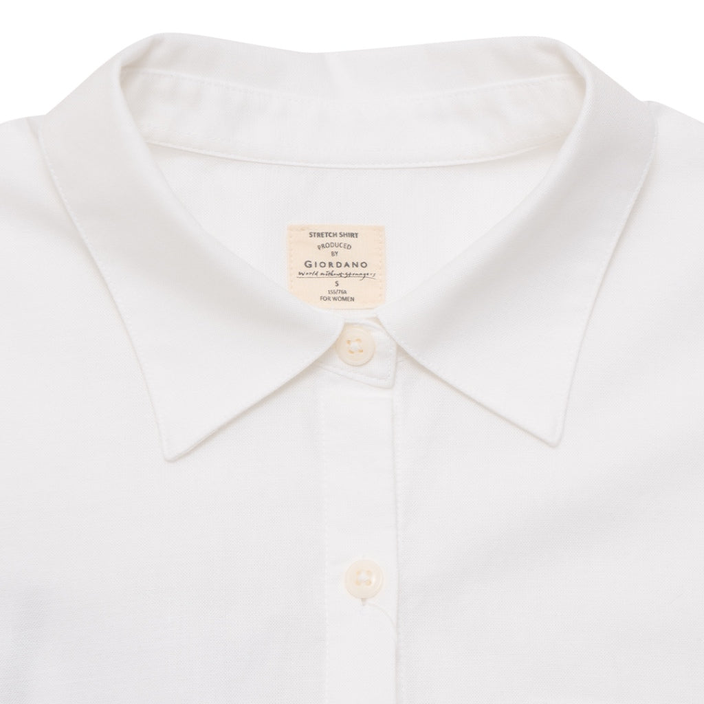 Women's Oxford Long Sleeves Loose Shirt (05344002) - 01 - White