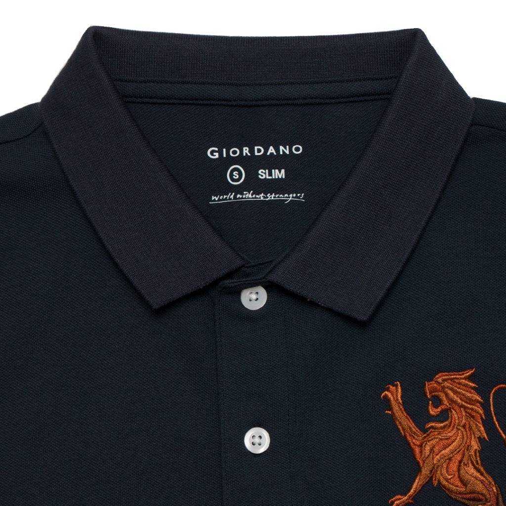 GIORDANO 3D Lion Polo (01014222) - 66 - Signature Navy