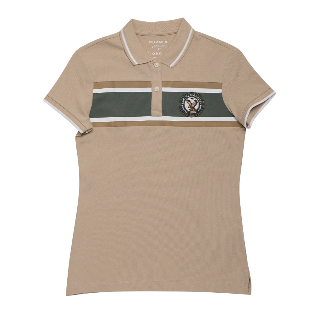 GIORDANO Women's Eagle Polo (05311305) - 55 - White Pepper