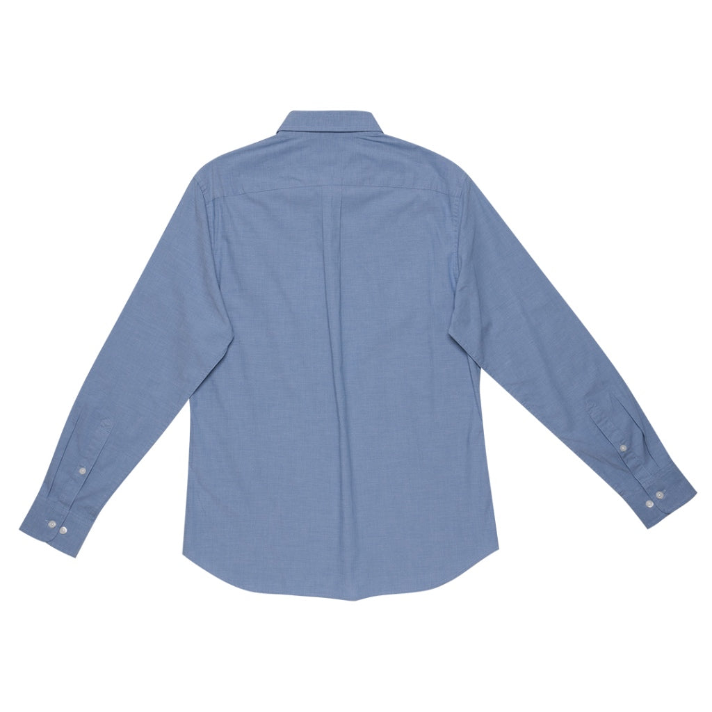 Men's Long Sleeves Pocket Shirt (01042002) - 86 - Blue