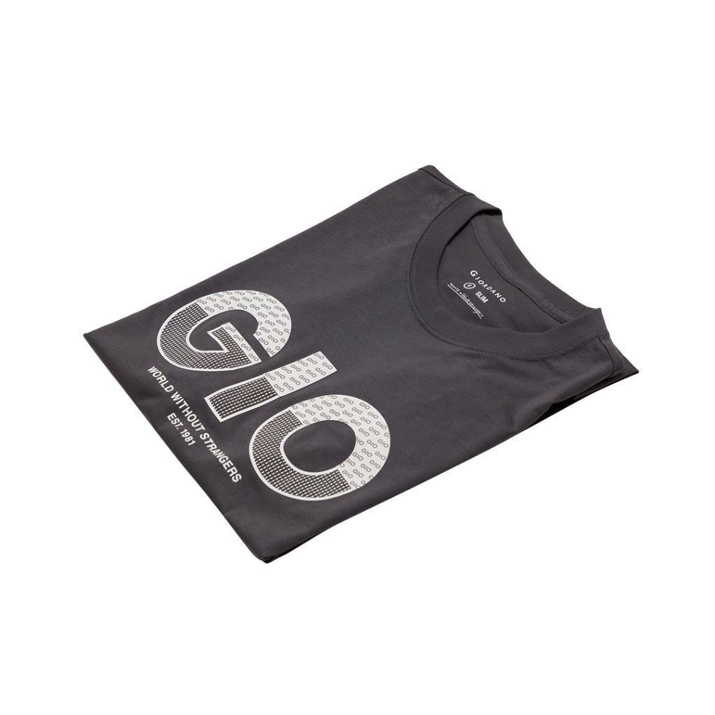 GIORDANO Men's Printed Tee (01093242) - 02 - Iron Gate