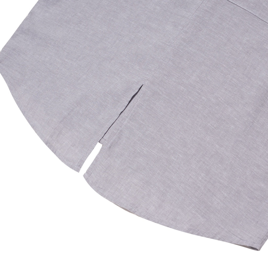 Women's Cotton Linen Poplin Long Sleeves Shirt (05344201) - 10 - Grey