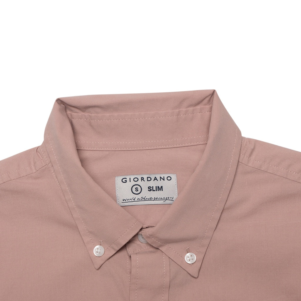 GIORDANO Men's Long Sleeves Pocket Shirt (01042002) - 61 - Lt Brown