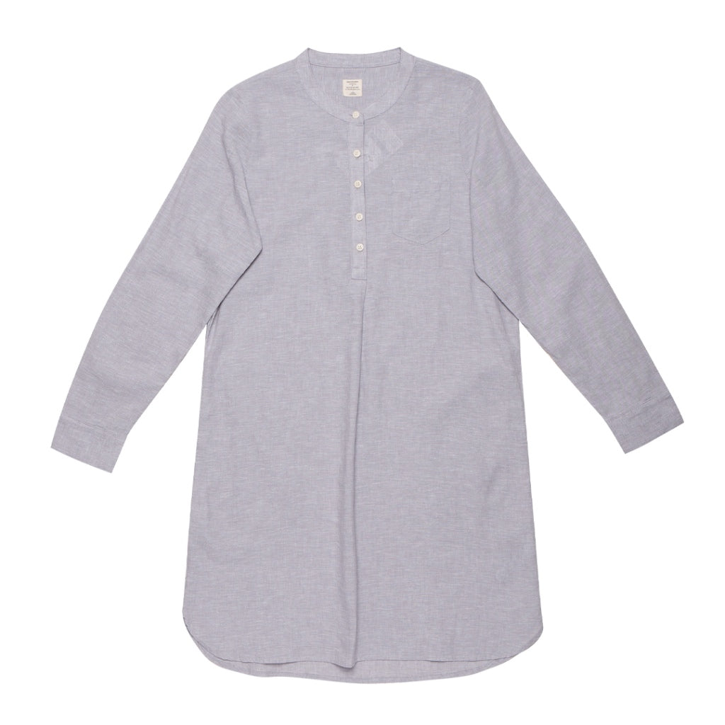 GIORDANO Women's�Cotton Linen Poplin Half Placket Dress (05464201)