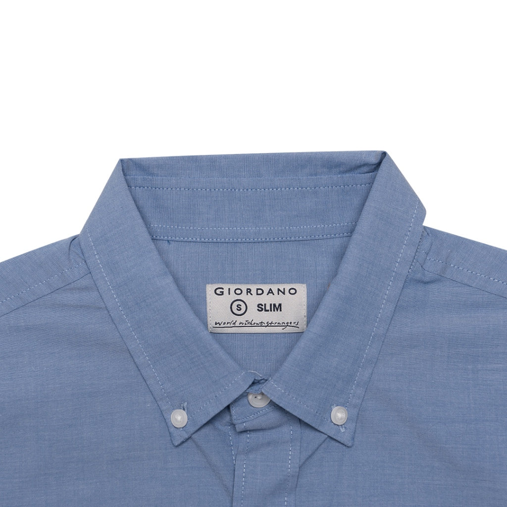 Men's Long Sleeves Pocket Shirt (01042002) - 86 - Blue