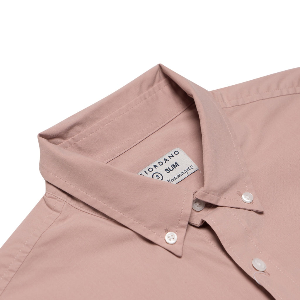 GIORDANO Men's Long Sleeves Pocket Shirt (01042002) - 61 - Lt Brown