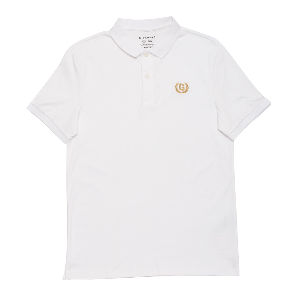 GIORDANO Men's Liquid Touch Polo (01012291) - 94 - Signature White