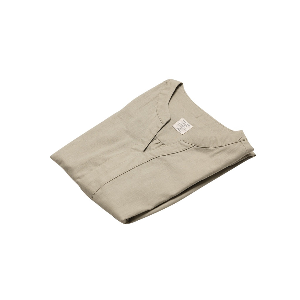 Women's Cotton Linen Mock Neck Boyfriend Shirt (05342212) - 05 - Elm