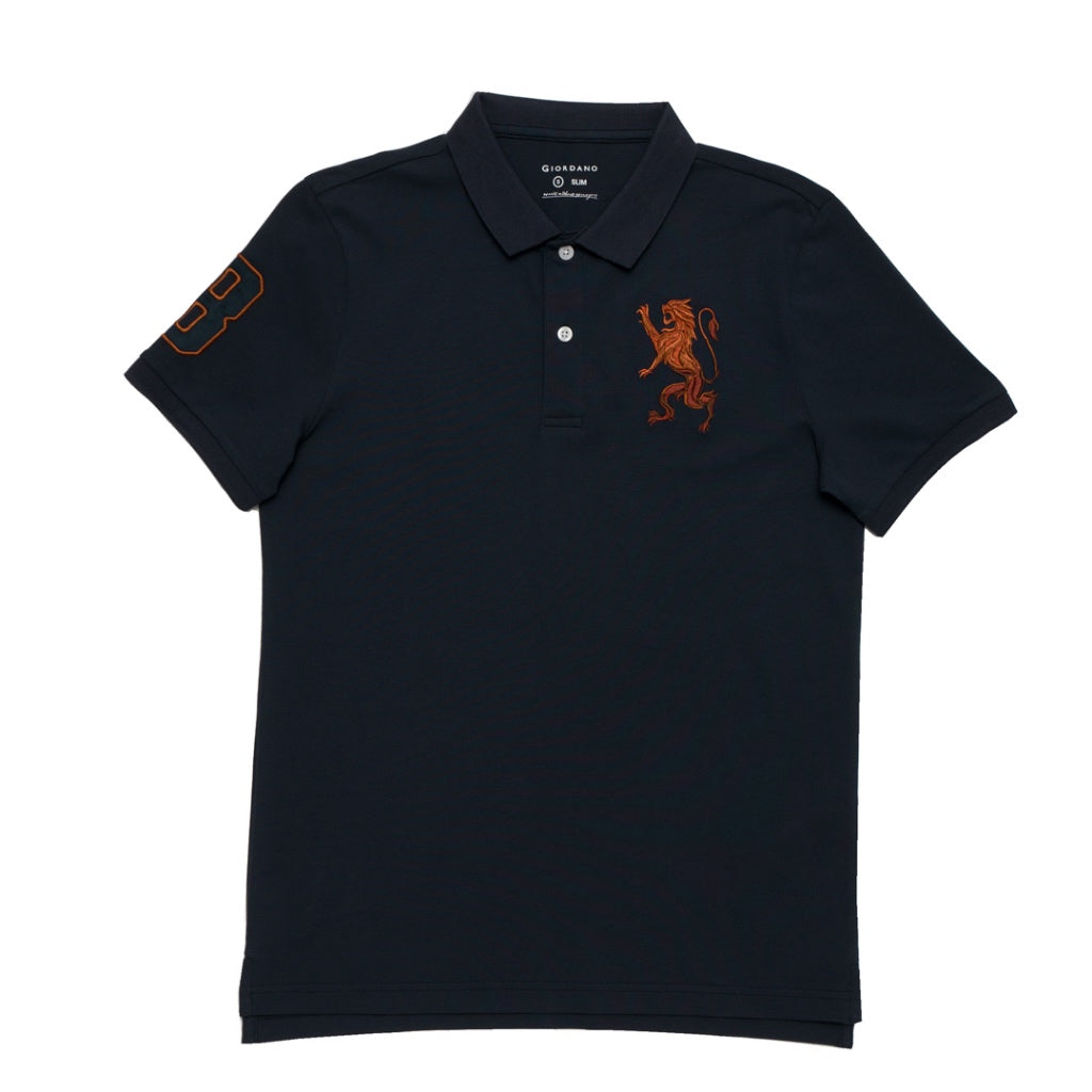 GIORDANO 3D Lion Polo (01014222) - 66 - Signature Navy