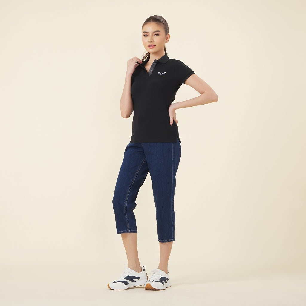 Women's Animal Head Embroidery Bold Polo (05313232) - 86 - Signature Black