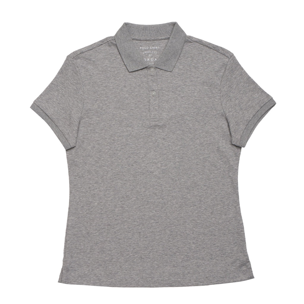GIORDANO Women's Liquid Touch Polo (05312291) - 10 - Mid Heather Grey