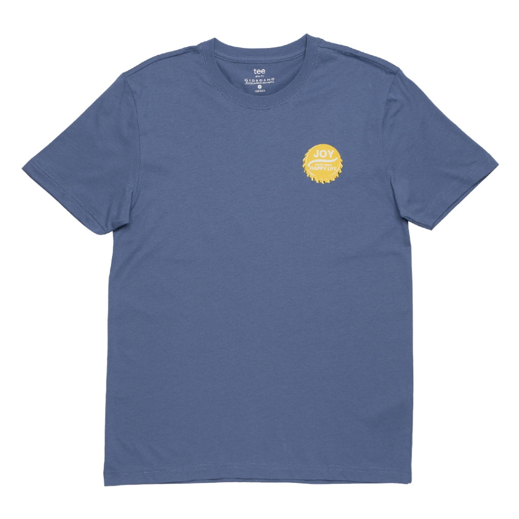 Men's Just Smile Printed Tee T-Shirt (01093301) - 11 - Velvet Morning
