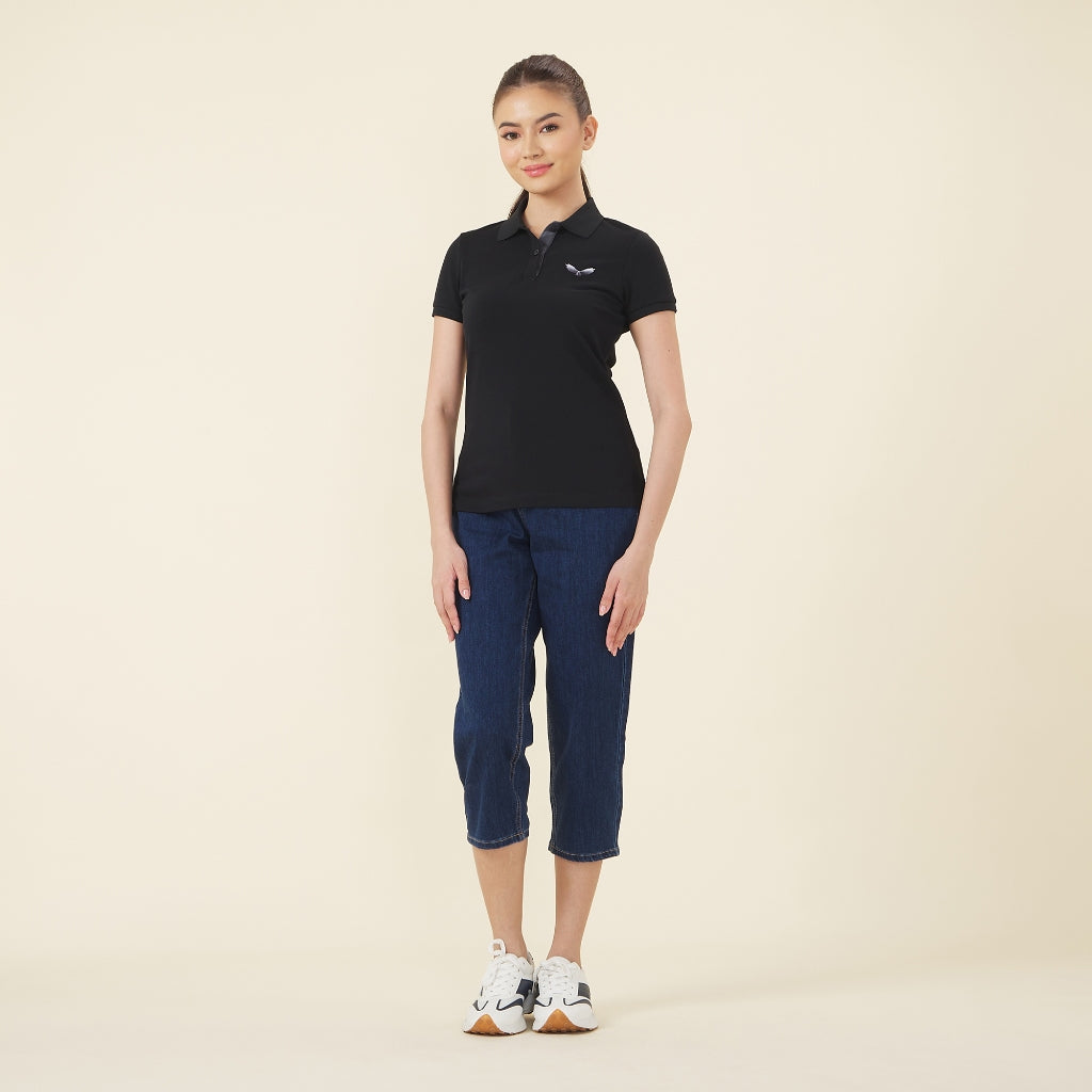 Women's Animal Head Embroidery Bold Polo (05313232) - 86 - Signature Black
