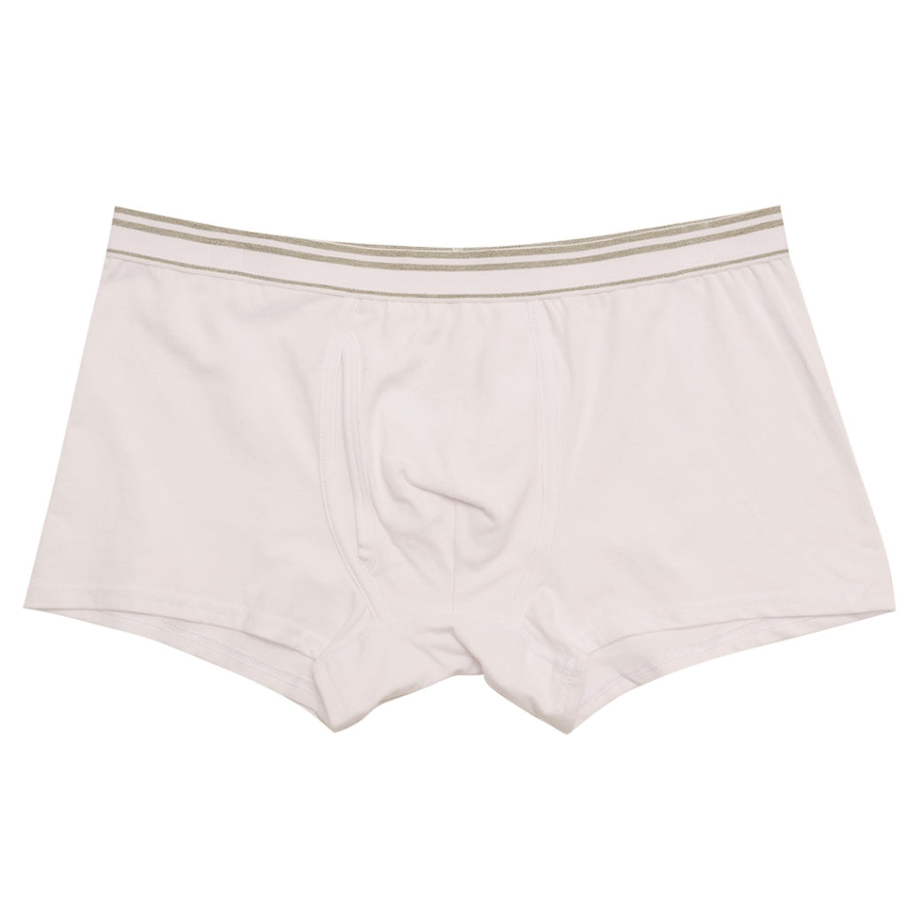 Men's Cotton Spandex Jersey Boxer Brief (01174113) - 01 - Signature White