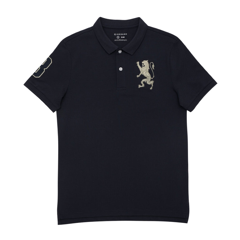 GIORDANO Men's 3D Lion Polo (01015222)