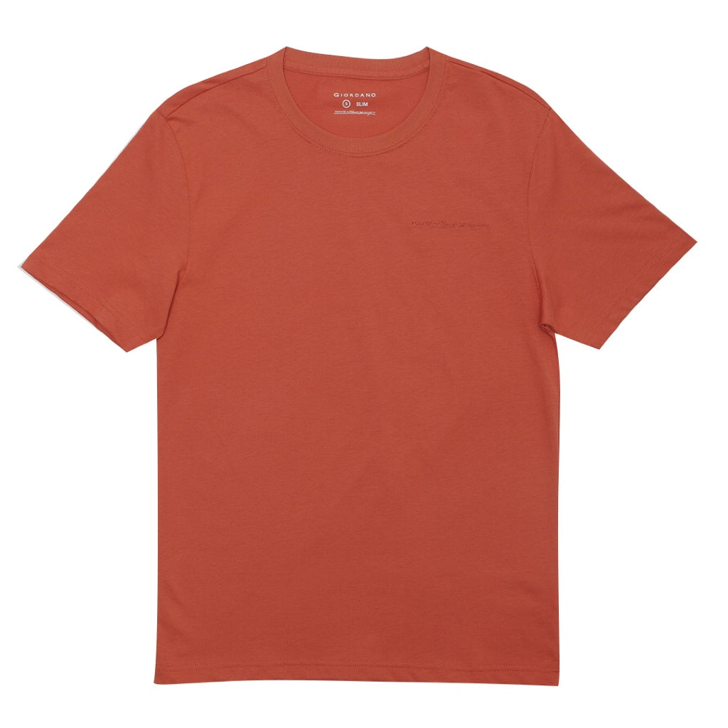 GIORDANO Men's WWS Printed Tee (01094309) - 35 - Bronzed Orange