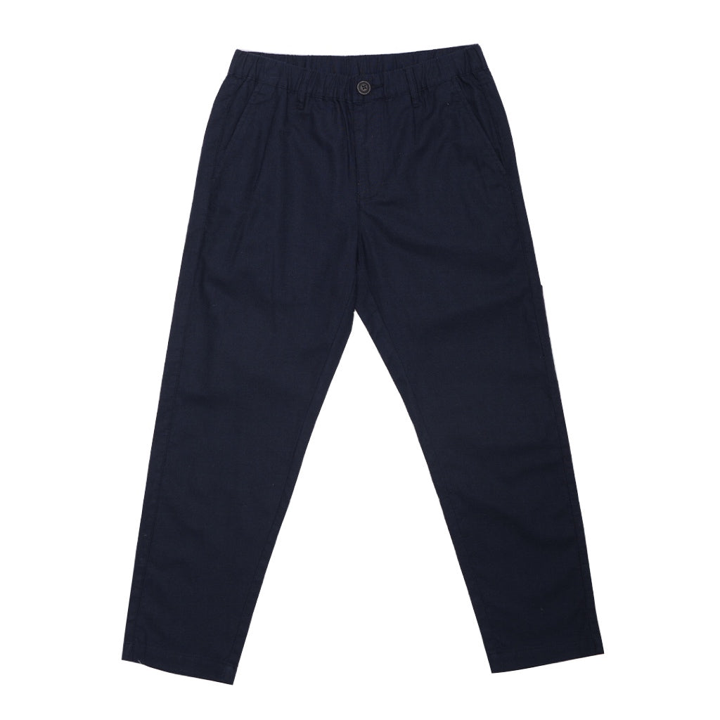 GIORDANO Men's Linen Cotton Low Rise Slim Tapered Crop Pants (01125202)
