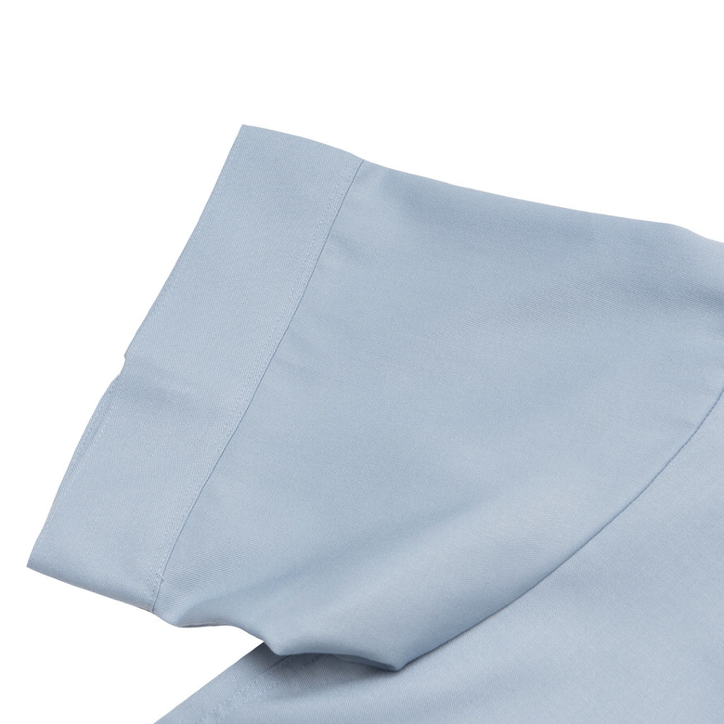 GIORDANO Women's Twill Acute Collar Short Sleeves Loose Fit Shirt (05345204)