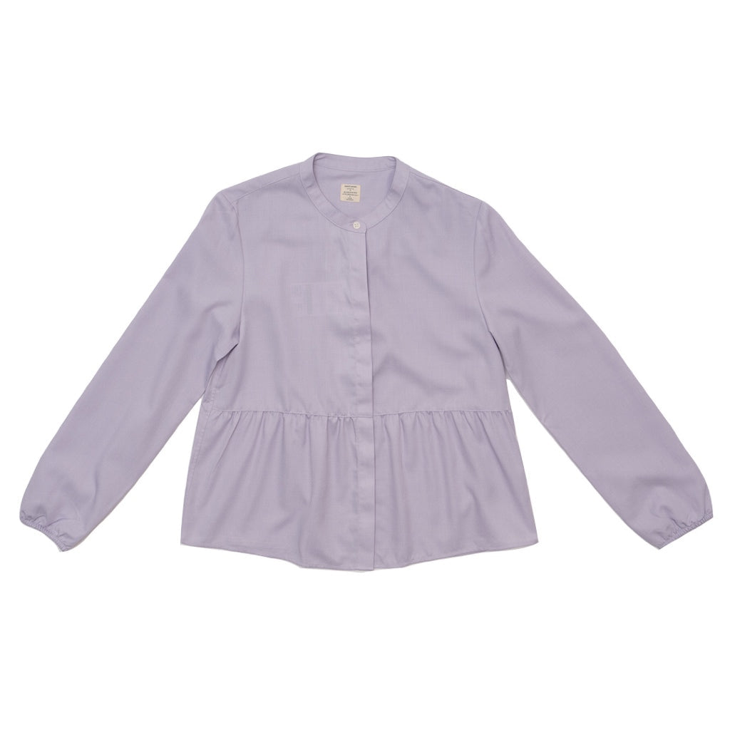 GIORDANO Women's Twill Round Neck Long Sleeves Boyfriend Fit  Shirt  (05345004)