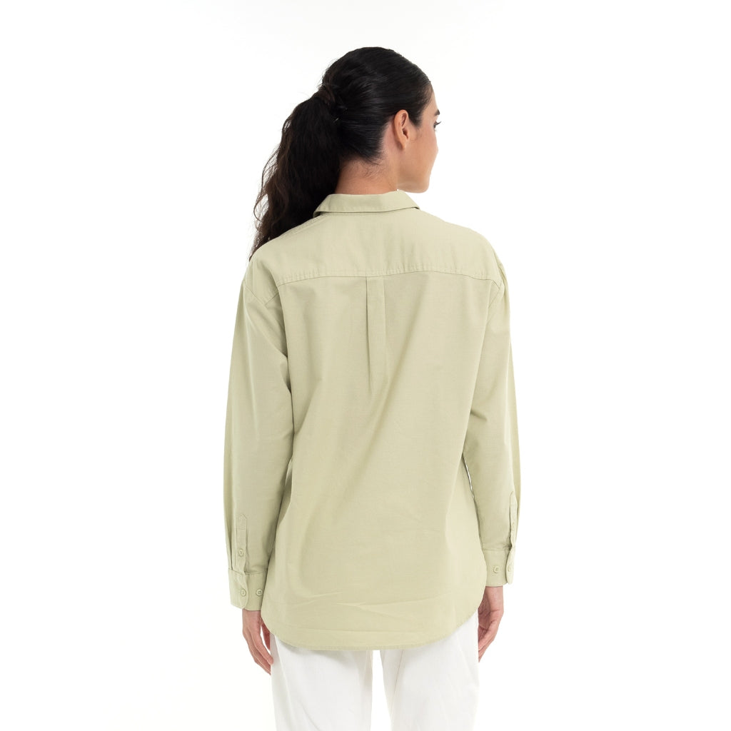 Women's Oxford Long Sleeves Loose Shirt (05344002) - 03 - Green