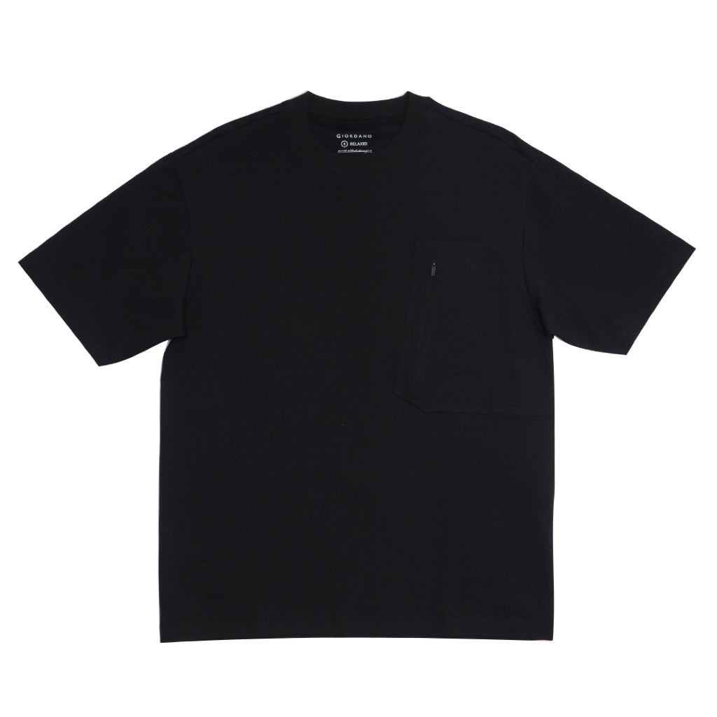 GIORDANO Men's Crew Neck Relax Fit Pocket Tee (01025208)