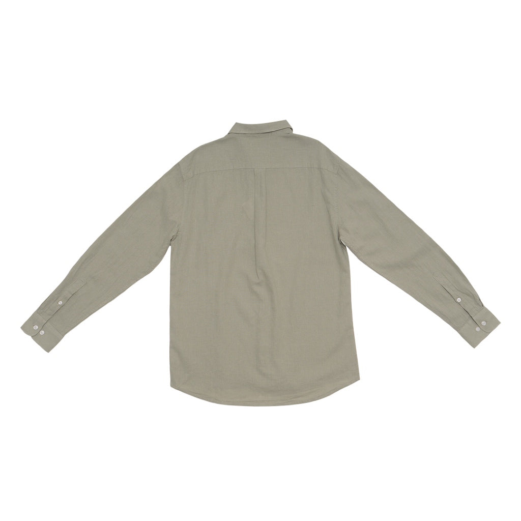 GIORDANO Men's Linen Cotton Poplin Long Sleeves Shirt (01045201)