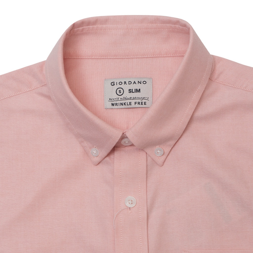 GIORDANO Men's Cotton Wrinkle Free Short Sleeves Shirt (01044208)