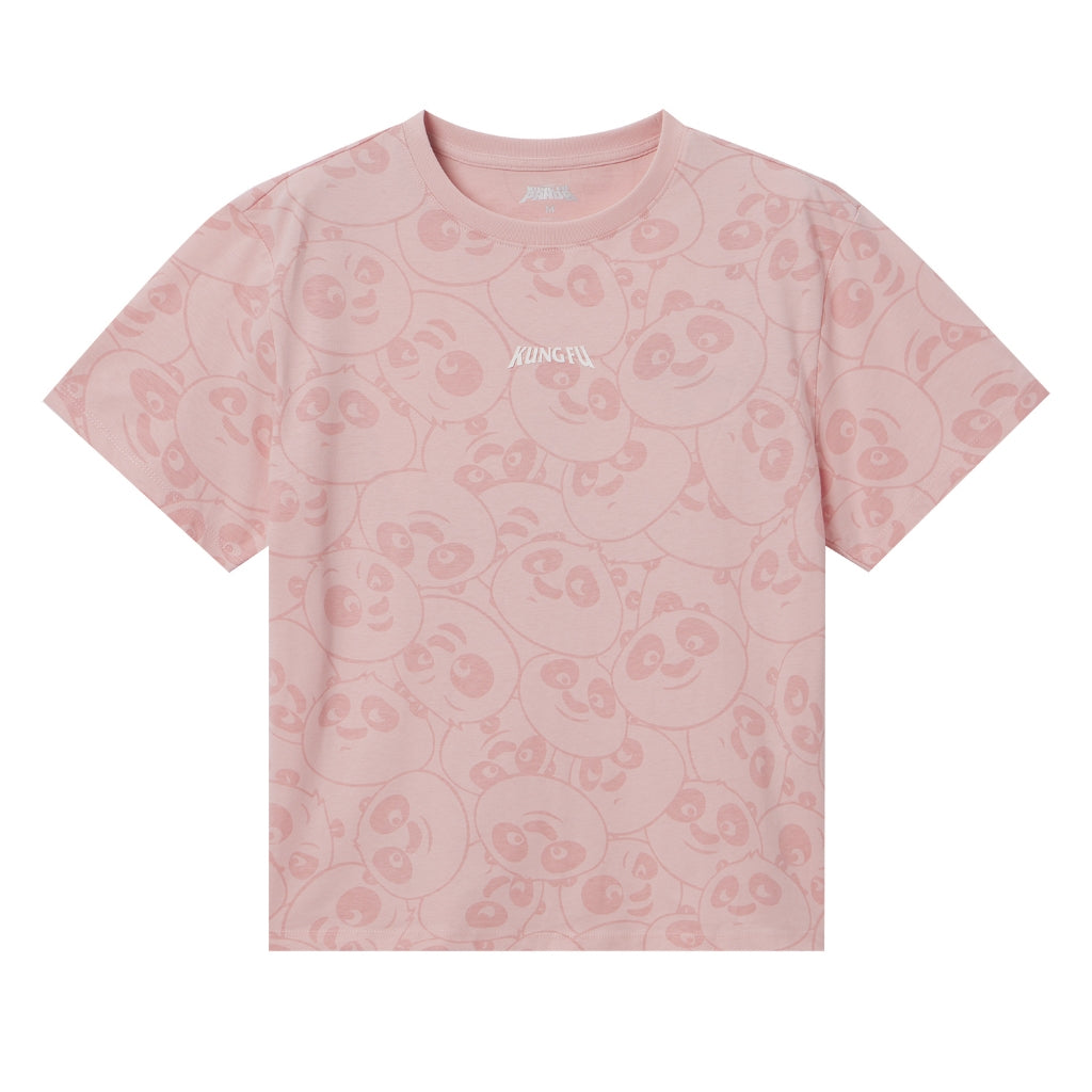 Women's Kung Fu Panda All Over Print Printed Tee (05395224)