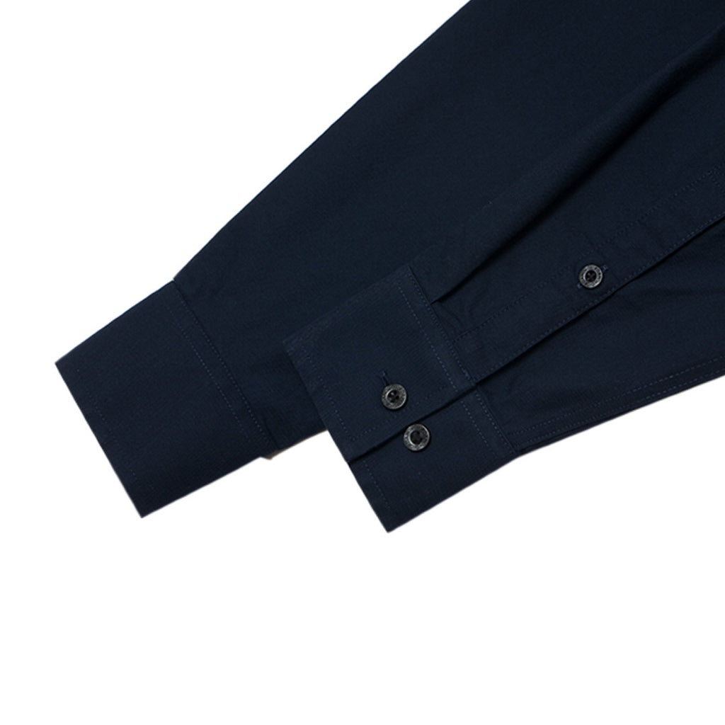 Men's Cotton Wrinkle Free Long Sleeves Oxford Shirt (01044025) - 66 - Black