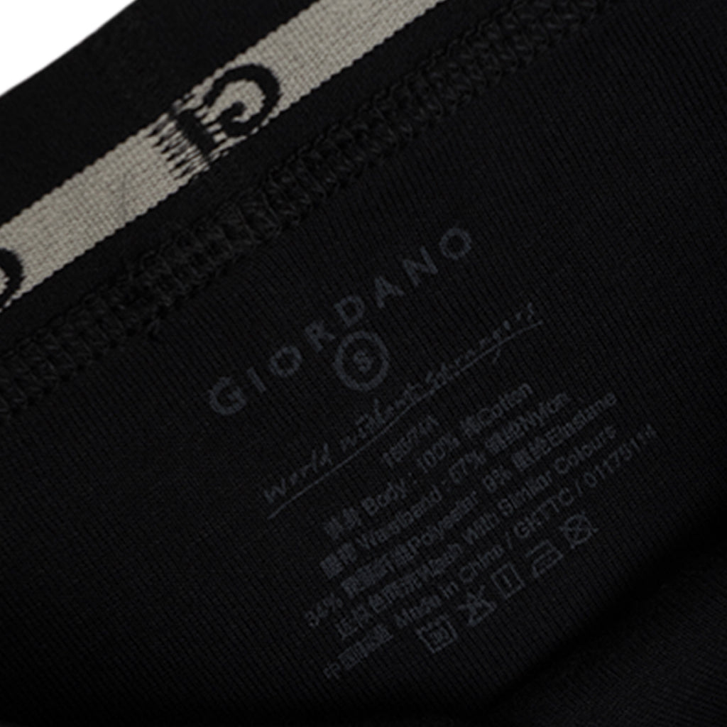 GIORDANO Men's Cotton Ribbed 6 in a Pack Essential Classic Brief (01175114)