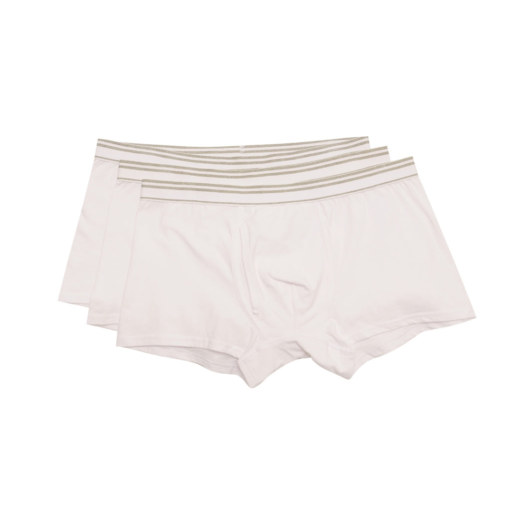Men's Cotton Spandex Jersey Boxer Brief (01174113) - 01 - Signature White