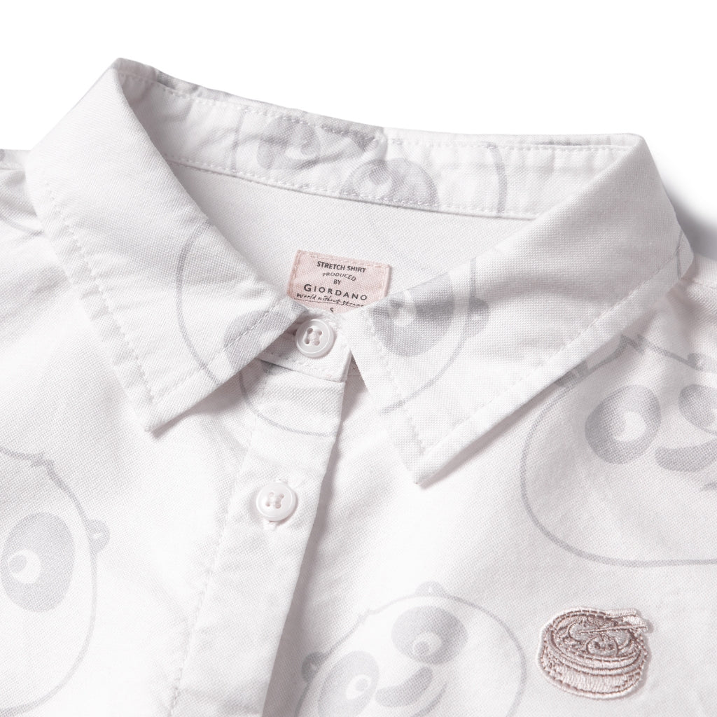 Women's Kung Fu Panda Short Sleeves Oxford Shirt (05345224)