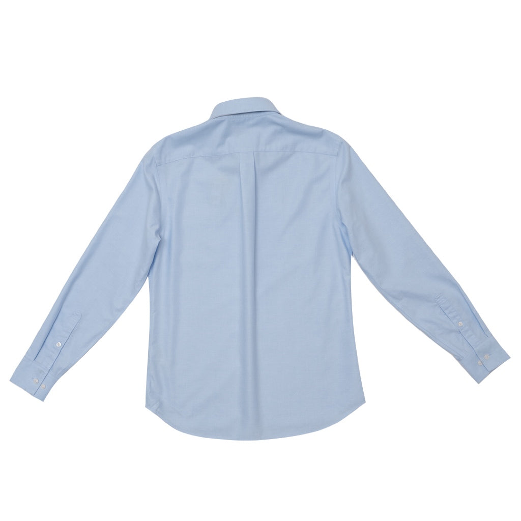 GIORDANO Men's Cotton Wrinkle Free Long Sleeves Oxford Shirt (01044025) - 43 - Blue