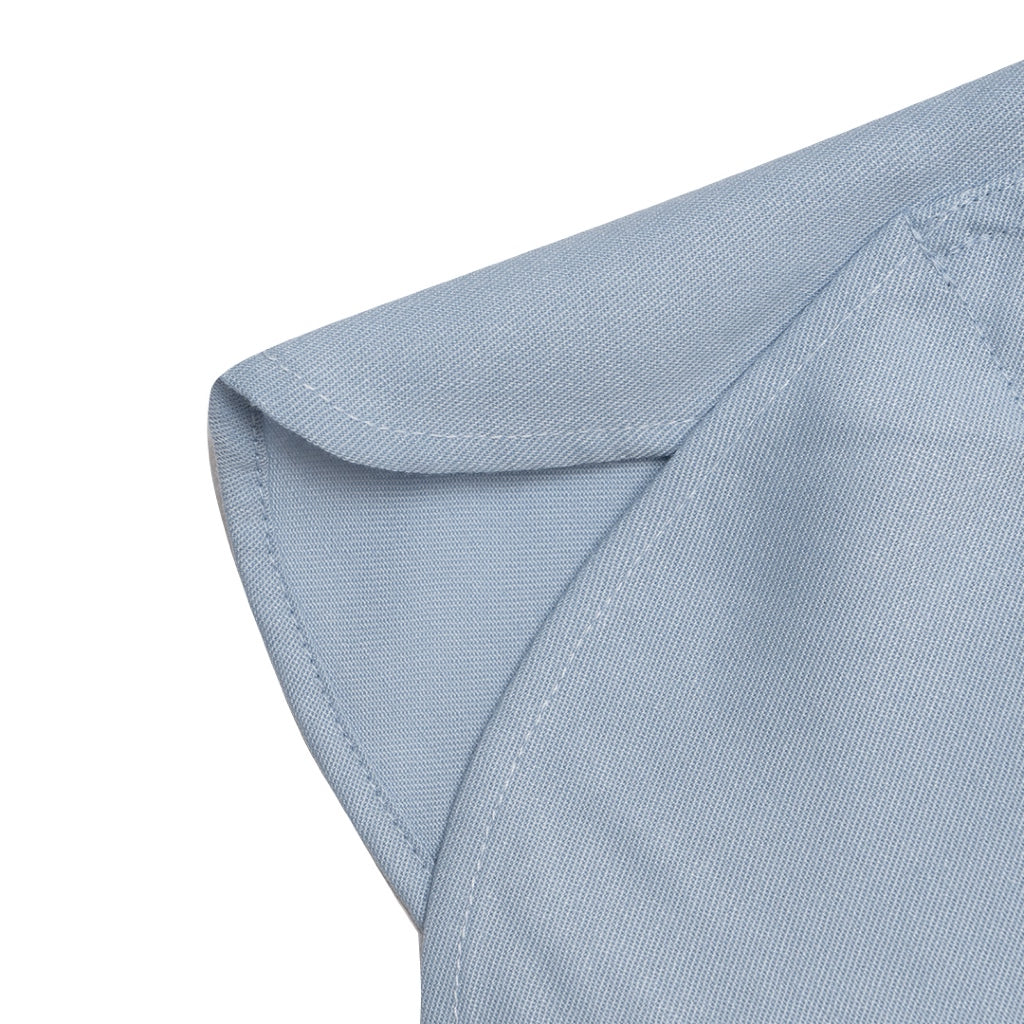 GIORDANO Women's Twill Acute Collar Short Sleeves Loose Fit Shirt (05345204)