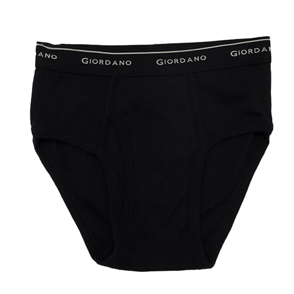 GIORDANO Men's Cotton Ribbed 6 in a Pack Essential Classic Brief (01175114)