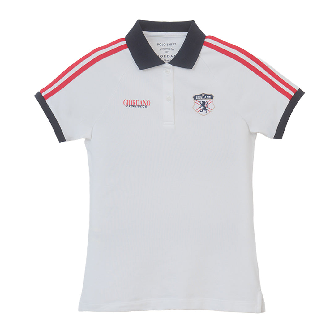 GIORDANO Women's Cotton Lycra Short Sleeve Embroidery World Cup Polo (05316178)
