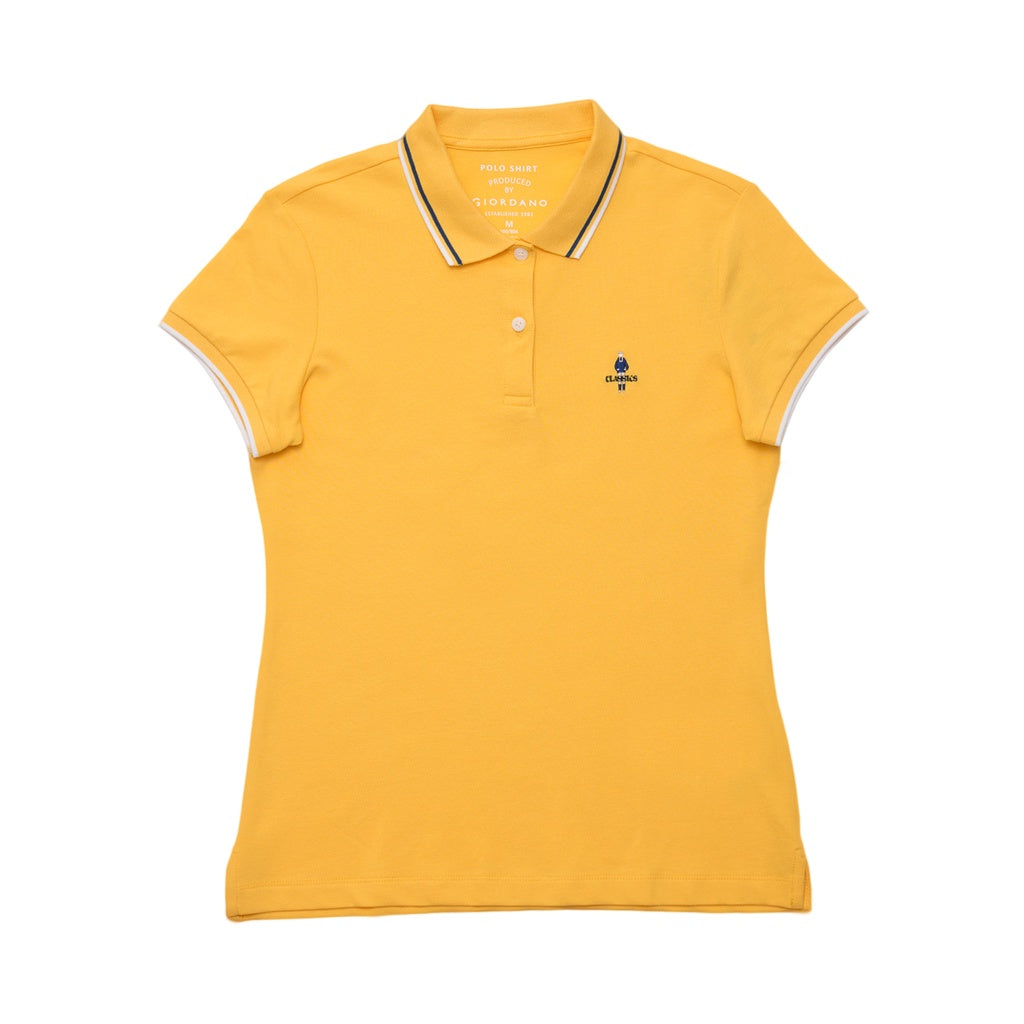 GIORDANO Women's Classic Man Polo (05311260) - 35 Daffodil Yellow