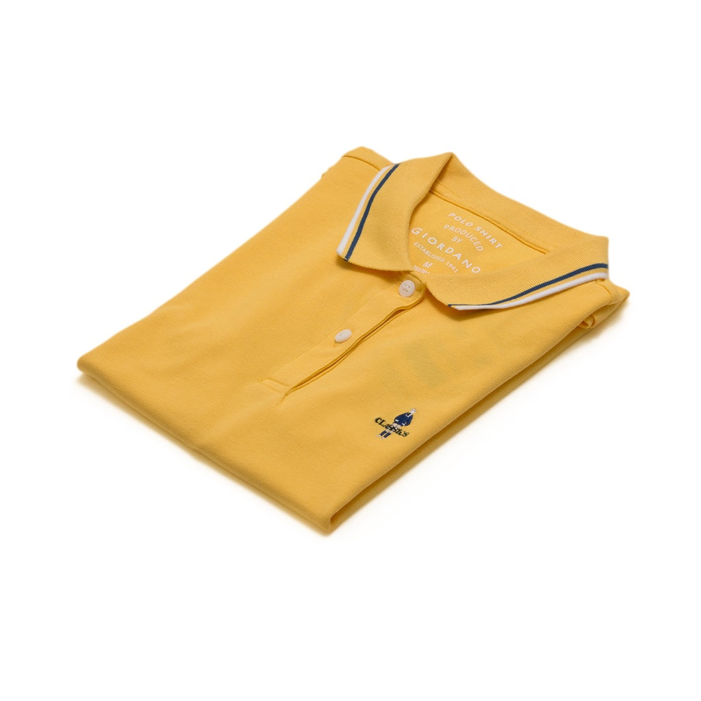 GIORDANO Women's Classic Man Polo (05311260) - 35 Daffodil Yellow