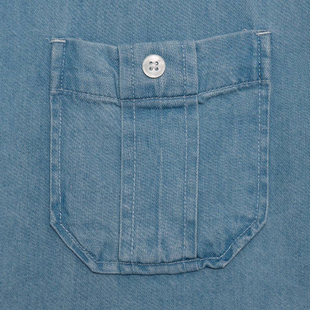 Women's Tencel Denim Long Sleeves Loose Fit Shirt (05344008)-01 Lt Indigo