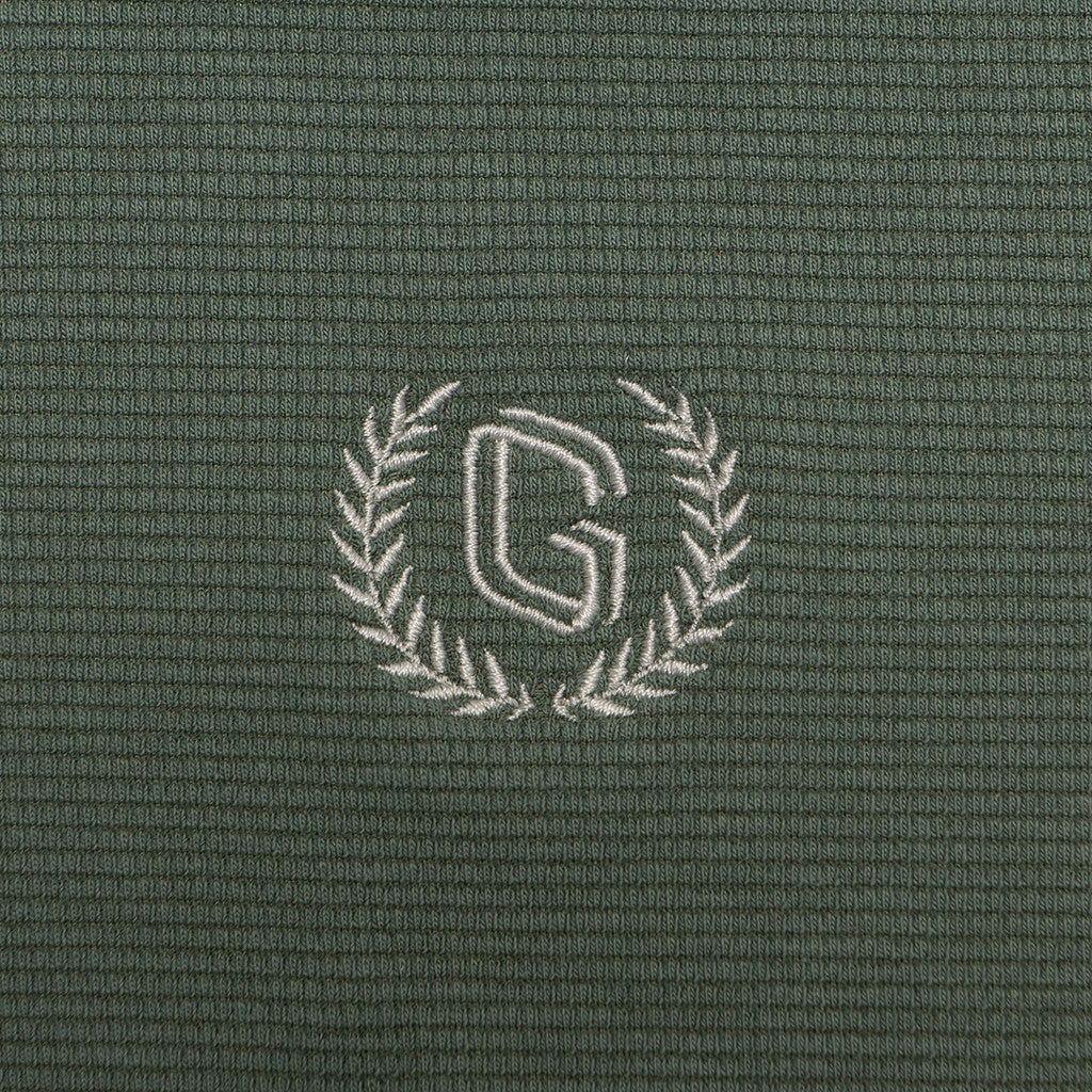 GIORDANO Women's Cotton Polyester Waffle Polo (05313253)-10 Laurel Wreath