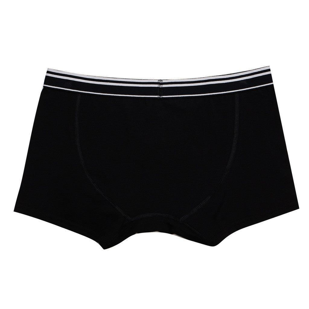 Men's Cotton Spandex Jersey Boxer Brief (01174113) - 09 - Signature Black