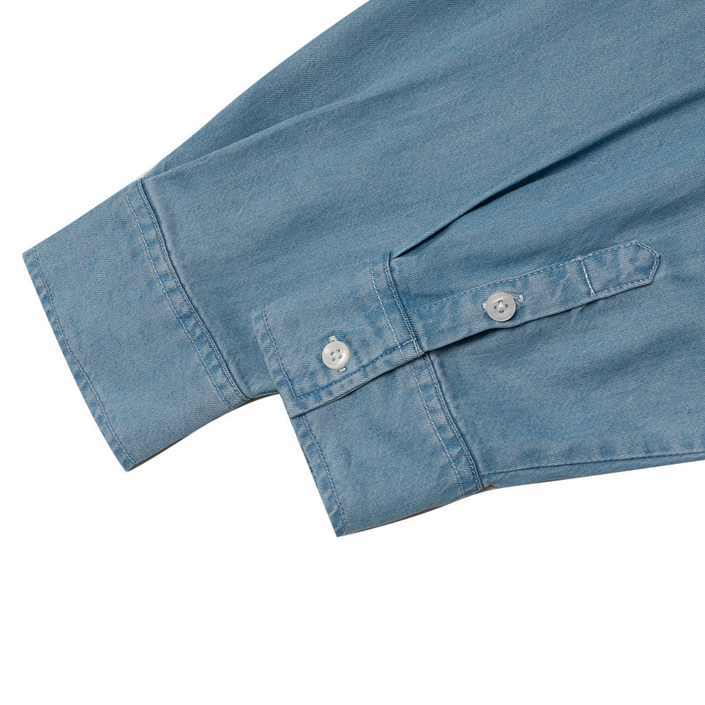 Women's Tencel Denim Long Sleeves Loose Fit Shirt (05344008)-01 Lt Indigo