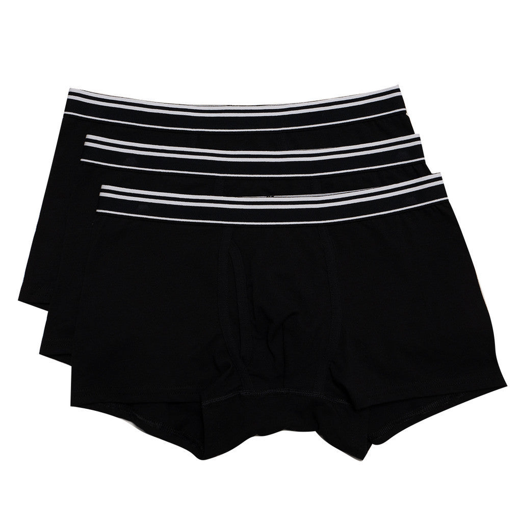 Men's Cotton Spandex Jersey Boxer Brief (01174113) - 09 - Signature Black
