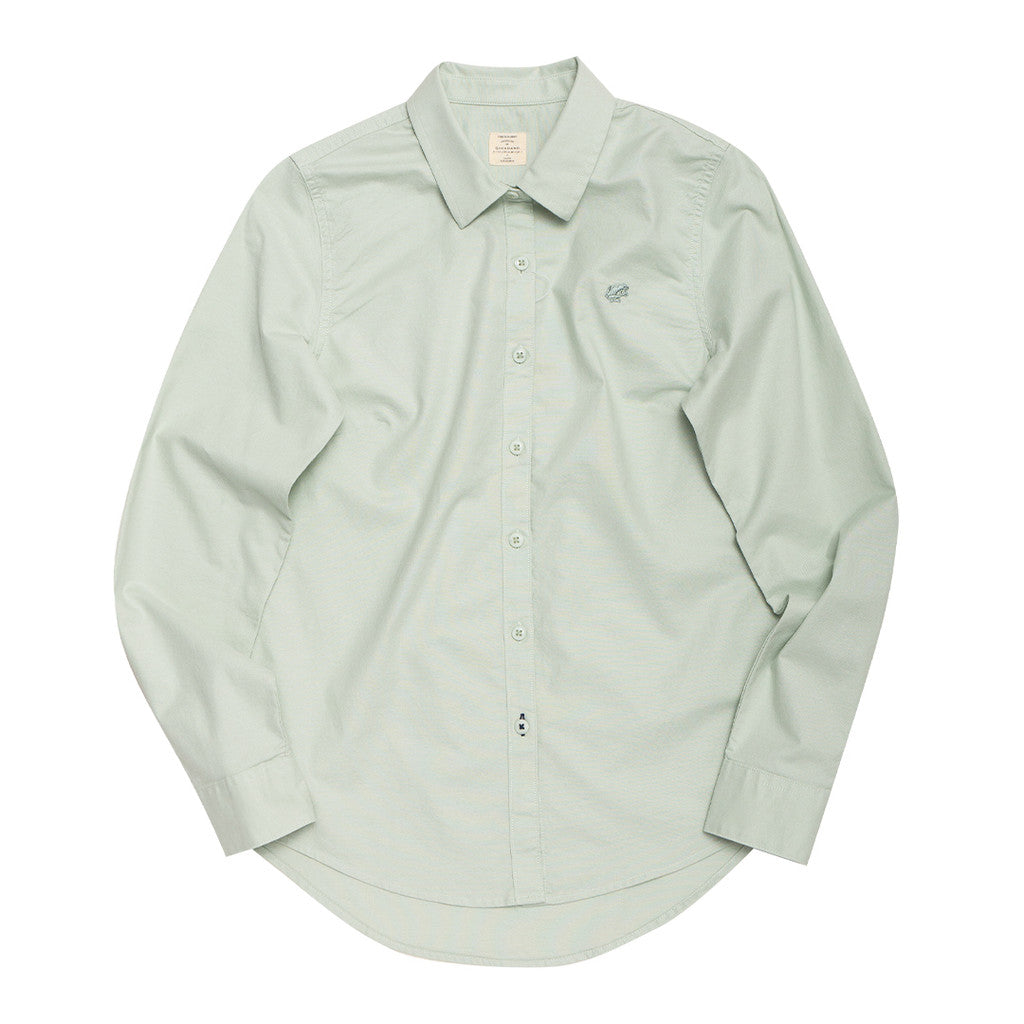 Women's Frog Long Sleeves Oxford Shirt (05344012)-11 Lt Green