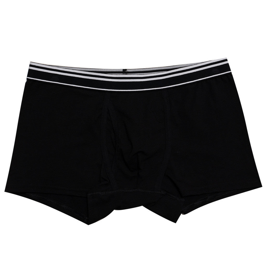Men's Cotton Spandex Jersey Boxer Brief (01174113) - 09 - Signature Black